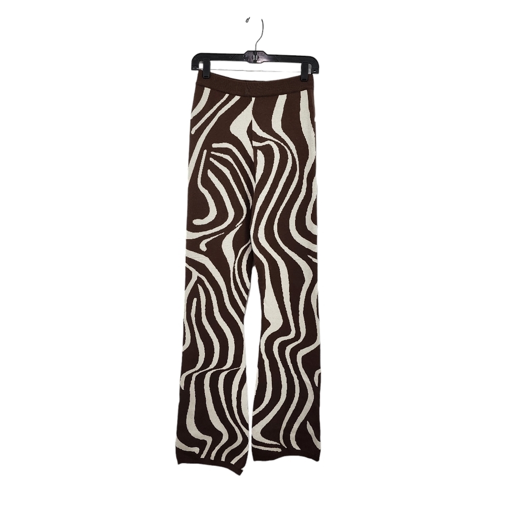 Bailey Rose Women's Bohemian Rhapsody Zebra Swirl Print Pants - M